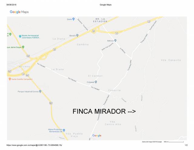 Finca Tocancipá a 1.5 Km de Planta COLPAPEL Vendo Venta Vende