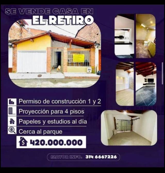 Venta de casa en El Retiro - Retiro, Antioquia