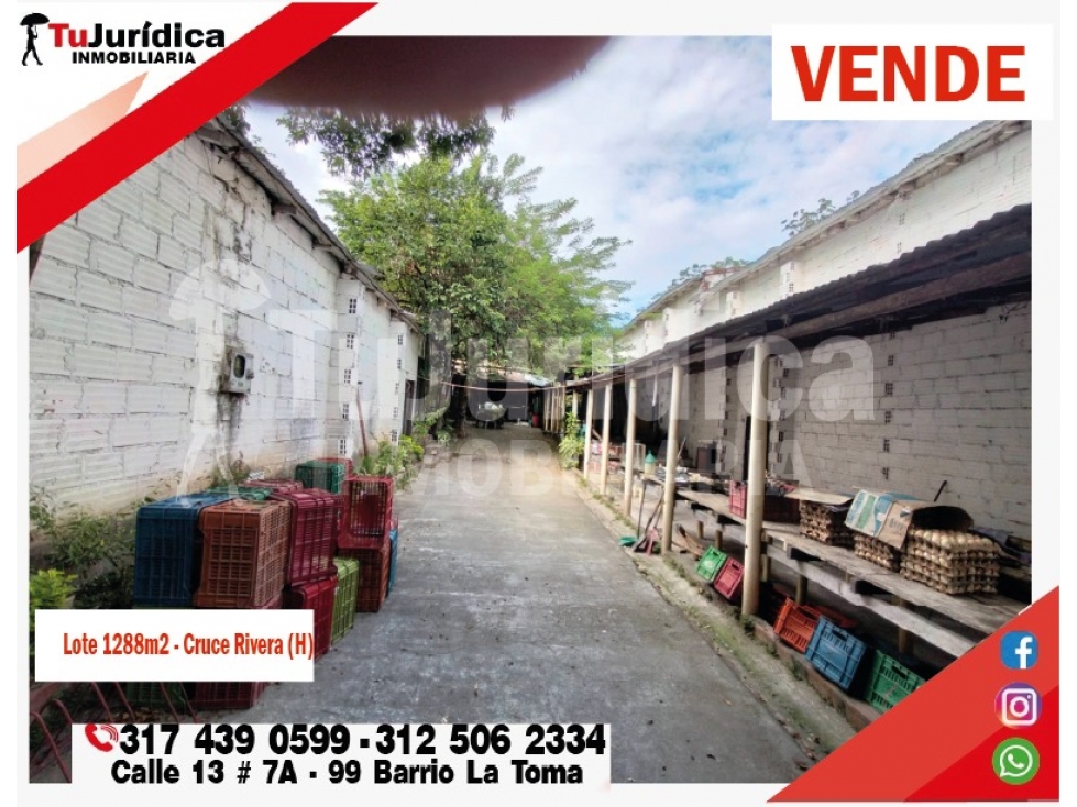 SE VENDE ESPECTACULAR LOTE CRUCE VIA NEIVA-RIVERA (HUILA-COL)