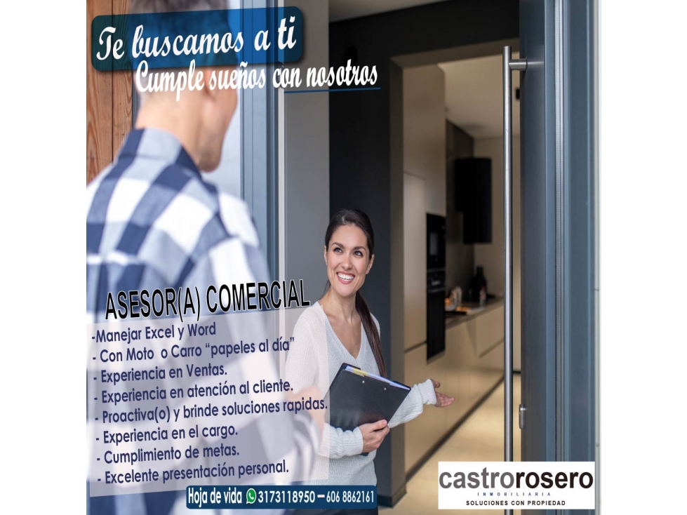 ALQUILER CASA - CABLE- OFERTA LABORAL ASESOR(A) COMERCIAL