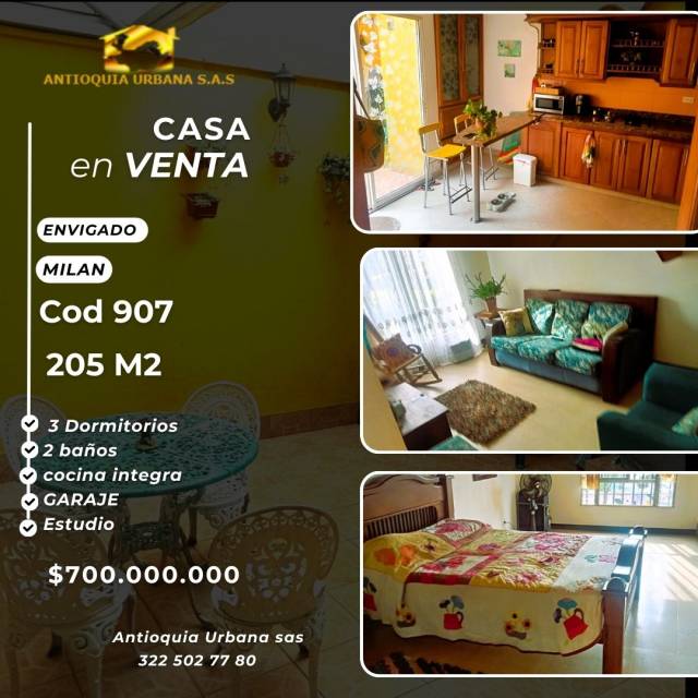 Venta casa en Envigado Milan